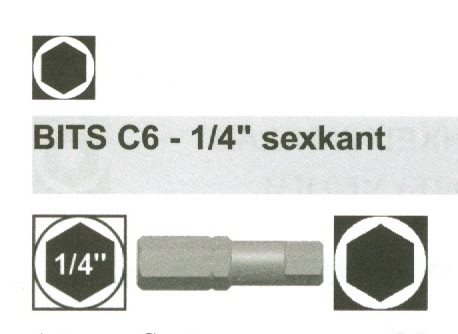 Bits Insex 1/4 fäste C6 längd  25 mm