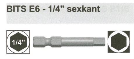 Bits Insex 1/4 fäste E6 längd  50 mm