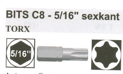 Bits Torx 5/16 fäste C8 längd  35 mm