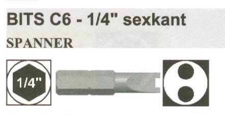 Bits Spanner 1/4 fäste C6 längd  25 mm