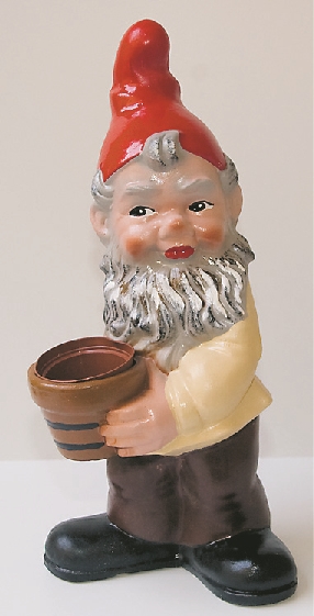 Tomte Heissner med kruka, keramik
